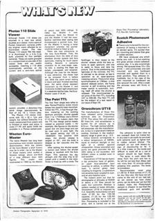 Weston EuroMaster manual. Camera Instructions.